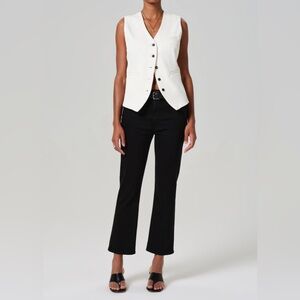 Citizens of Humanity Isola Cropped Boot in Plush Black